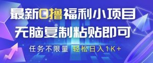 最新0撸福利小项目,抖音平台大放水,无脑复制粘贴 即可挣钱,任务不限量,轻松日入1K+【揭秘】-21资源库