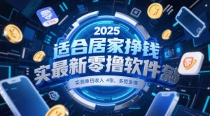 适合居家挣钱2025最新零撸软件，实测单日收入4张，多劳多得 一部手机即可操作【揭秘】-21资源库