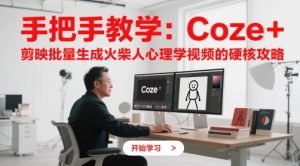 手把手教学:Coze + 剪映批量生成火柴人心理学视频的硬核攻略-21资源库
