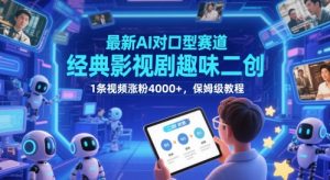 最新AI对口型赛道,经典影视剧趣味二创,1条视频涨粉4000+,保姆级教程-21资源库