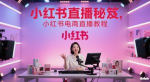 小红书直播秘笈,小红书电商直播教程-21资源库