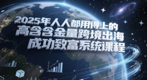 2025年人人都用得上的高含金量跨境出海成功致富系统课程-21资源库