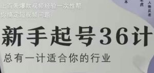 新手起号36计2.0,四年行业沉淀,上百条爆款视频经验一次性帮你搞定短视频问题-21资源库