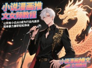 小说漫画推文女频教程,让所有小白从0成为行业内高手,简单暴力兼职轻松挣米-21资源库