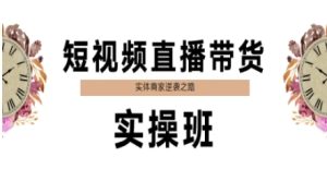 短视频直播带货实操班，实体商家逆袭之路-21资源库