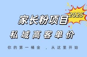 家长粉项目,一个可以长期变现暴利项目,私域高客单价,轻松完成你的人生第一桶金-21资源库