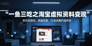 一鱼三吃之淘宝虚拟资料变现,依托资源站、网盘拉新,打造流量的强闭环-21资源库