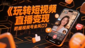 玩转短视频直播变现，把握视频号金风口-21资源库