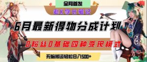 6月份最新得物创作者分成计划2.0玩法,0粉丝0基础四种模式变现,从隐蔽渠道无脑搬运,日入2张-21资源库
