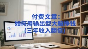 付费文章：如何用输出型大脑挣钱(三年收入翻倍)-21资源库