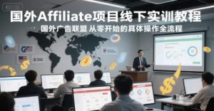 国外Affiliate项目线下实训教程,国外广告联盟从零开始的具体操作全流程-21资源库