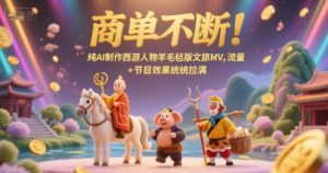 商单不断！纯AI制作西游人物羊毛毡版文旅MV，流量+节目效果统统拉满-21资源库