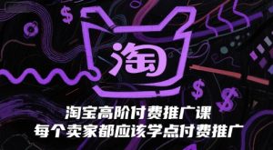 淘宝高阶付费推广课,每个卖家都应该学点付费推广-21资源库