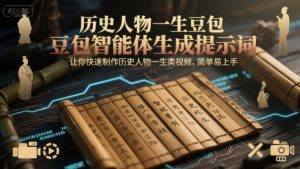 历史人物一生豆包智能体生成提示词，让你快速制作历史人物一生类视频，简单易上手-21资源库