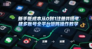 新手低成本从0到1注册并搭建多账号全平台矩阵操作教学,手机号-邮箱-IP-工具-21资源库