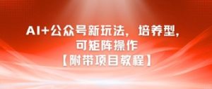 AI+公众号新玩法之培养型，可矩阵操作【附带项目教程】-21资源库