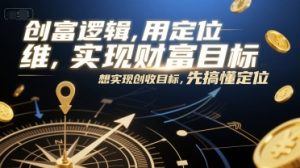 创富逻辑,用定位思维实现财富目标,想实现创收目标,先搞懂定位-21资源库