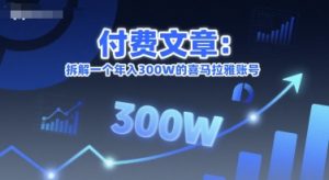 付费文章：拆解一个年入300W的喜马拉雅账号-21资源库