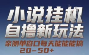 小说自撸新玩法 — 亲测单窗口每天能搞 20-50+，支持矩阵化批量操作【揭秘】-21资源库