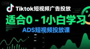 Tiktok短视频广告投放,适合0-1小白学习ADS短视频投放课-21资源库