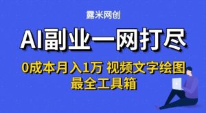 AI副业一网打尽0投入月入1W+视频文字绘图最全工具箱【揭秘】-21资源库