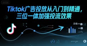 Tiktok广告投放从入门到精通，三位一体加强投流效果-21资源库