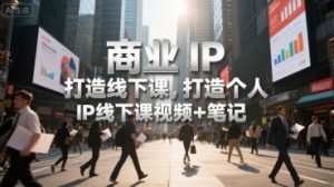 商业IP打造线下课,打造个人 IP线下课视频+笔记-21资源库