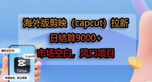 海外版剪映(capcut)拉新，日结算1k+，市场空白，风口项目-21资源库