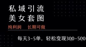 私域卖套图每天3-5单 每单利润99-2张+-21资源库
