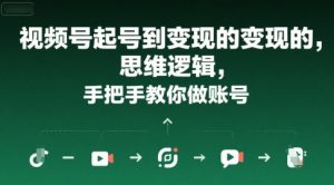 视频号起号到变现的思维逻辑,手把手教你做账号-21资源库