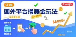 国外平台撸美金玩法，操作简单，0门槛，当月搞了6k+，保姆级教程【揭秘】-21资源库