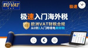 极速入门海外税，欧洲VAT财税合规，从0到1入门跨境电商财税-21资源库