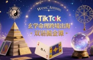 TikTok玄学命理跨境出海双语掘金课,手把手教你用命理知识精准直击海外用户痛点-21资源库