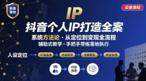 抖音个人IP系统落地实操大课，实操课程，辅助落地-21资源库