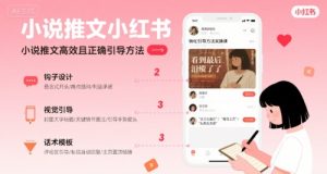 小说推文小红书高转化引导方法实操课，小说推文高效且正确引导方法-21资源库