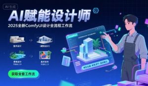 AI赋能设计师, 2025全新comfyui设计全流程工作流 ,室内-建筑-景观-美术,零基础直接上手-21资源库