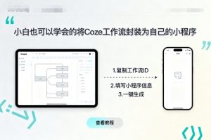 小白也可以学会的将coze工作流封装为自己的小程序-21资源库