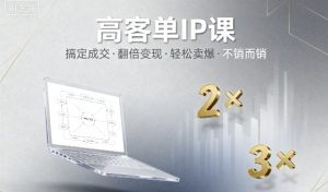 高客单IP课,搞定成交,搞定高客单IP,翻倍变现,轻松卖爆,不销而销-21资源库