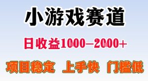 最新小游戏赛道,日收益1k-2k+,项目稳定上手快门槛低,在家就可以自己创业【揭秘】-21资源库