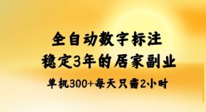 全自动数字标注,稳定3年的蓝海项目,居家也能矩阵开干的副业,单机日入3张+【揭秘】-21资源库