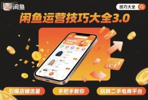 闲鱼运营技巧大全3.0，引爆店铺流量，手把手教你玩转二手电商平台-21资源库