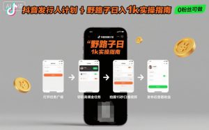 抖音发行人计划全新野路子玩法,随时随地,只要有手机,就能操作,日入1k+【揭秘】-21资源库