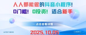 人人都能做的抖音小程序,0门槛0成本,适合新手-21资源库