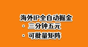 海外ip全自动掘金,2025必做蓝海项目,3分钟落地,矩阵直接开干【揭秘】-21资源库