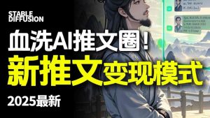 最新AI动态电影漫画小说推文，全流程实操教学，小白也能月入1W+-21资源库