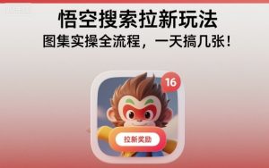 悟空搜索拉新玩法，图集实操全流程，一天搞几张-21资源库