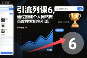 引流系列课6，通过搭建个人网站做百度搜索排名引流-21资源库
