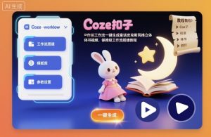 Coze扣子工作流一键生成童话皮克斯风格立体书视频，保姆级工作流搭建教程-21资源库