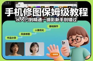 手机修图保姆级教程，从入门到精通，摄影新手别错过-21资源库