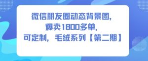 微信朋友圈动态背景图，爆卖1800多单，可定制，毛绒系列【第二期】-21资源库